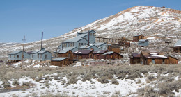 Looking towards the mine in Bodie, California