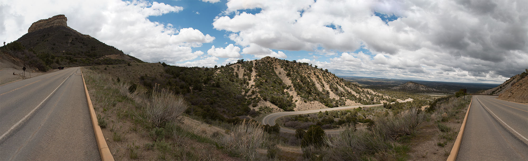 The road leading to the ruins at Mesa Verde National Park
